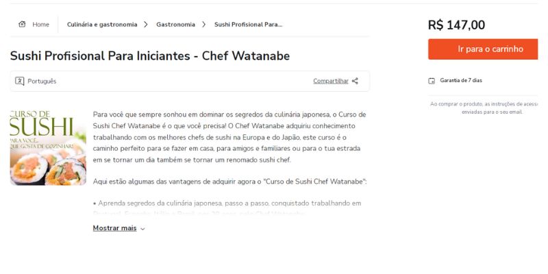 4. Sushi Profissional Para Iniciantes - Chef Watanabe